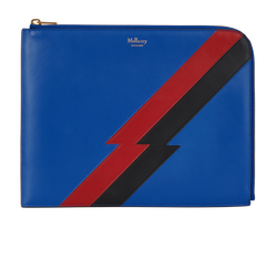 Mulberry Zipped Pouch, Leather, Blue/Red/Black, YVG2, 2*